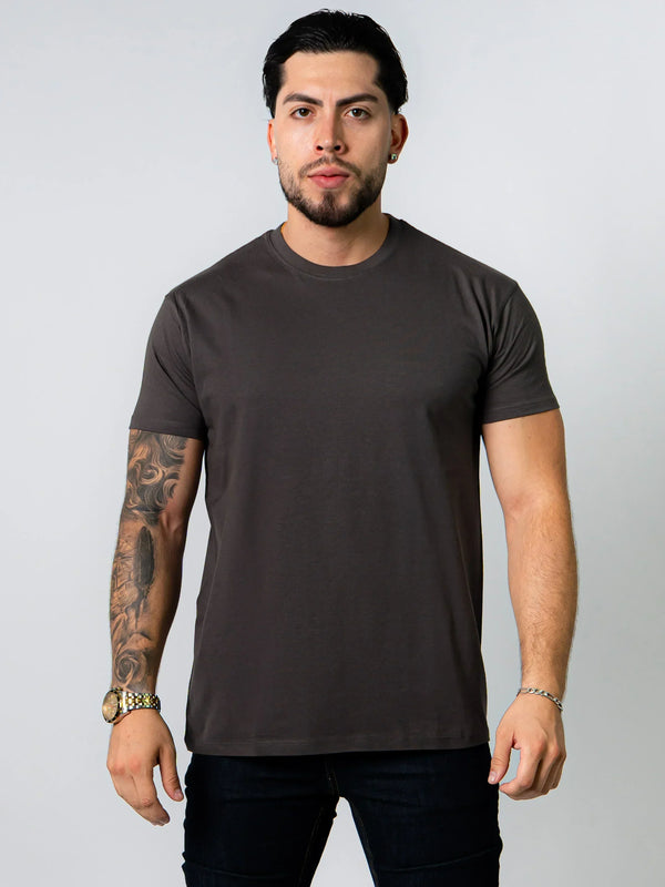 BASIC SLIM-FIT T-SHIRT | DARK GREY