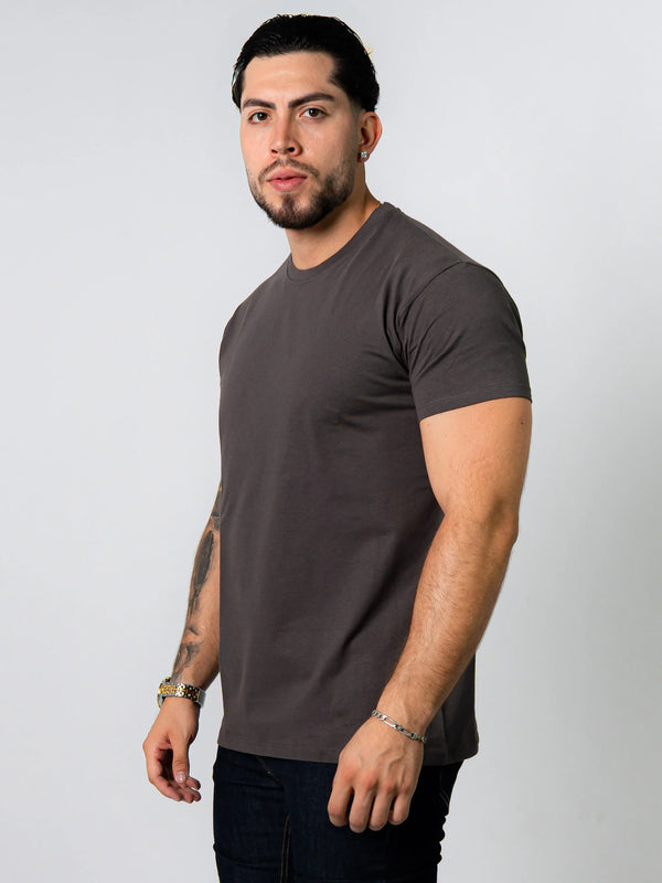 BASIC SLIM-FIT T-SHIRT | DARK GREY