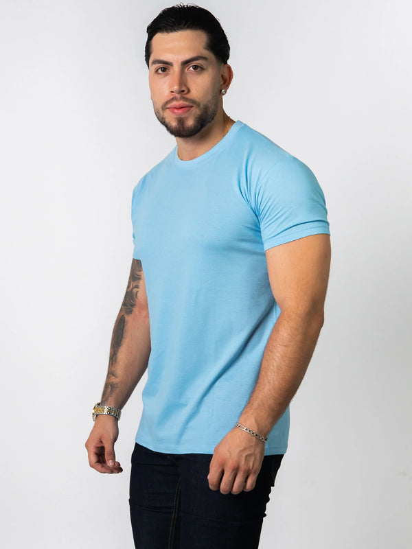 BASIC SLIM-FIT T-SHIRT | Sky Blue