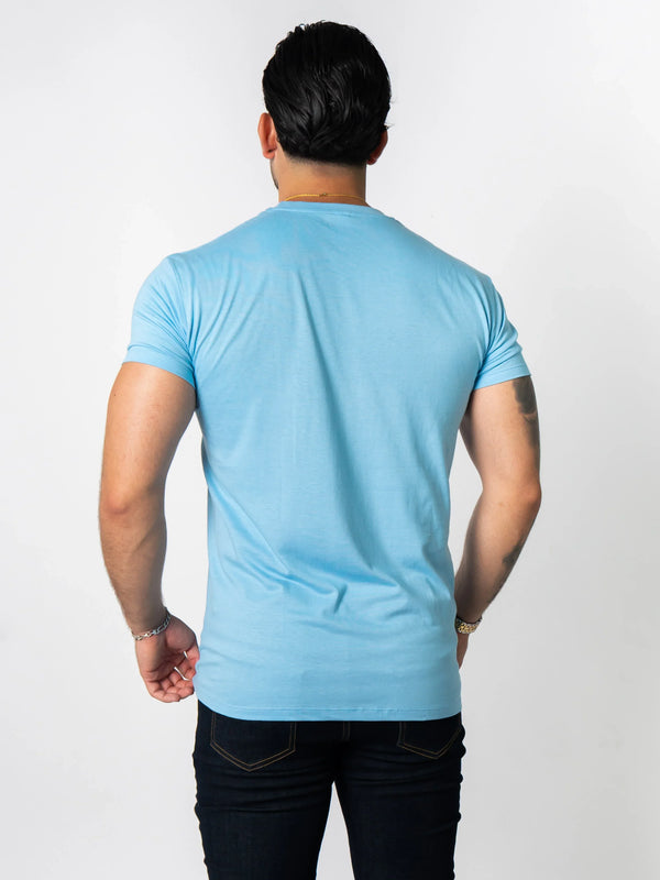 BASIC SLIM-FIT T-SHIRT | Sky Blue