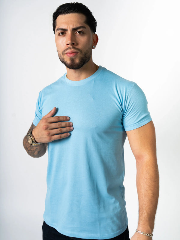 BASIC SLIM-FIT T-SHIRT | Sky Blue