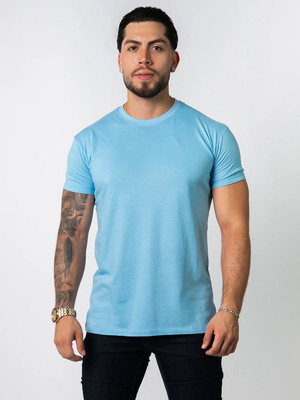 BASIC SLIM-FIT T-SHIRT | Sky Blue