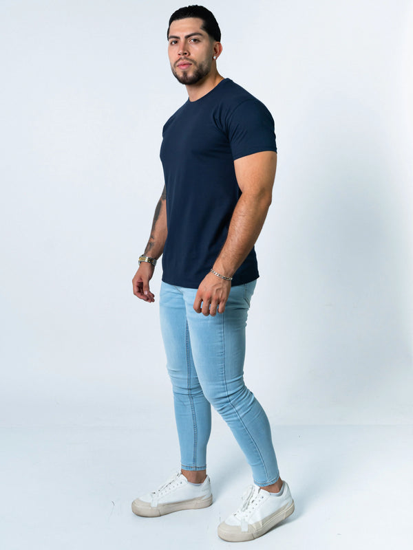 BASIC SLIM-FIT T-SHIRT | NAVY