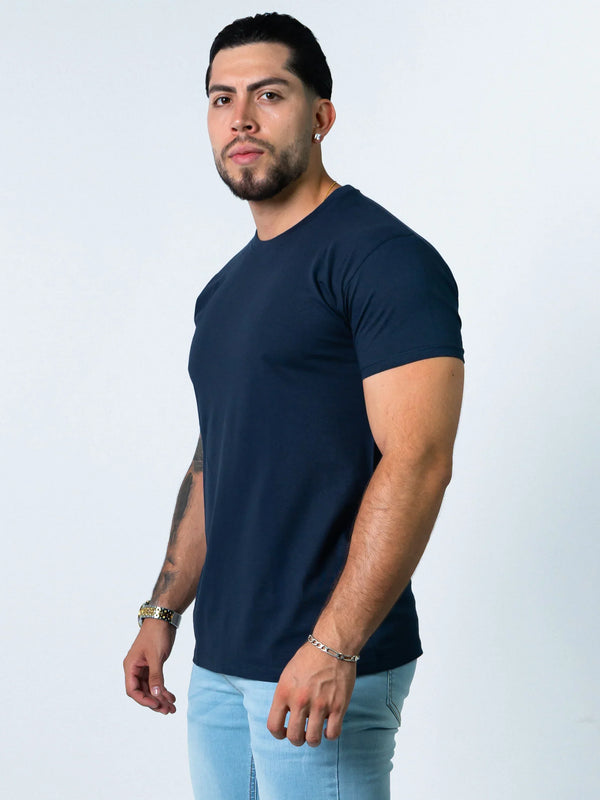 BASIC SLIM-FIT T-SHIRT | NAVY