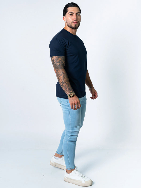 BASIC SLIM-FIT T-SHIRT | NAVY