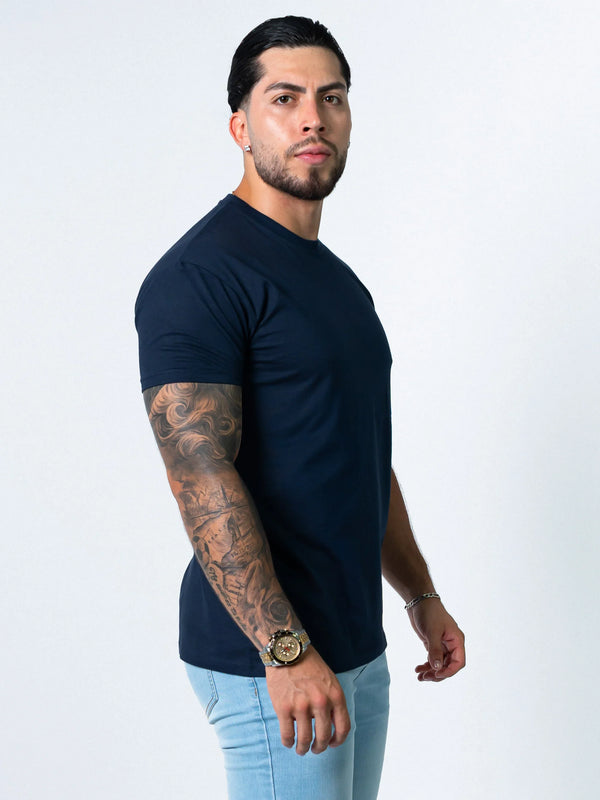BASIC SLIM-FIT T-SHIRT | NAVY