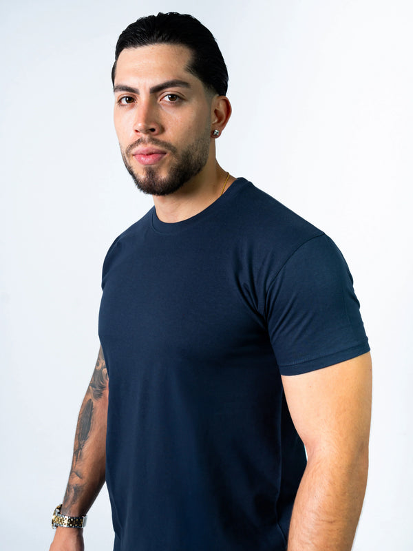 BASIC SLIM-FIT T-SHIRT | NAVY
