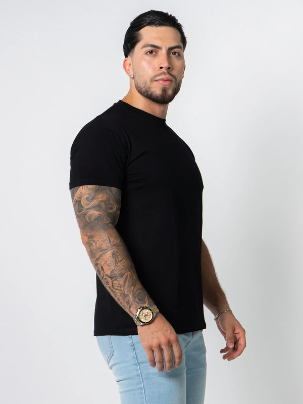 BASIC SLIM-FIT T-SHIRT | BLACK