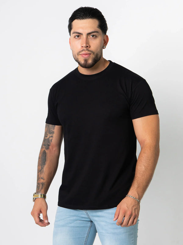 BASIC SLIM-FIT T-SHIRT | BLACK