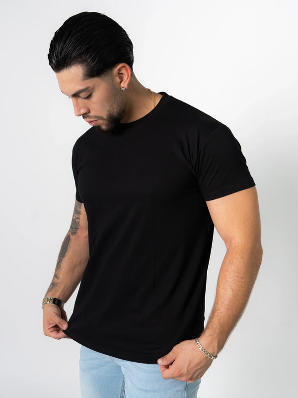 BASIC SLIM-FIT T-SHIRT | BLACK