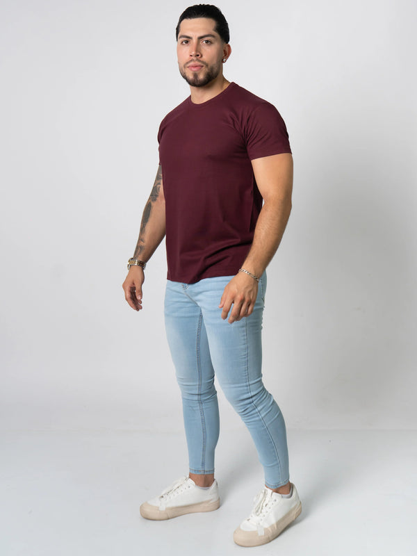 BASIC SLIM-FIT T-SHIRT | Bordeaux