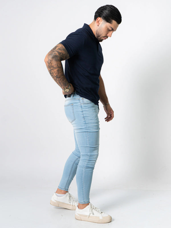 BASIC PIQUE POLO SHIRT | NAVY