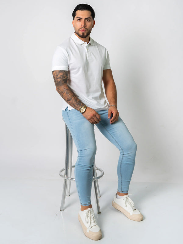 BASIC PIQUE POLO SHIRT | WHITE
