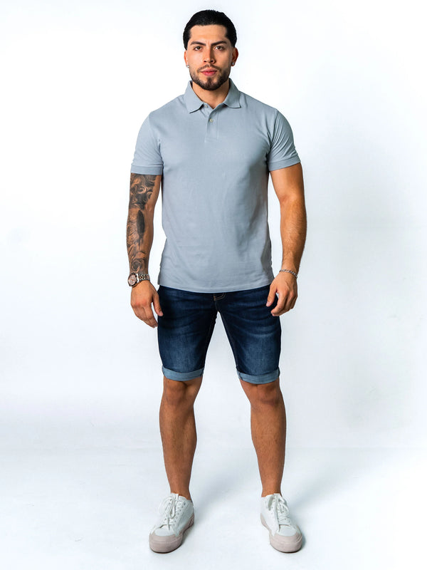 BASIC PIQUE POLO SHIRT | PURE GREY