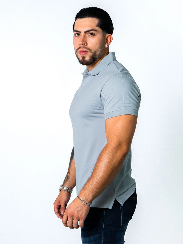 BASIC PIQUE POLO SHIRT | PURE GREY