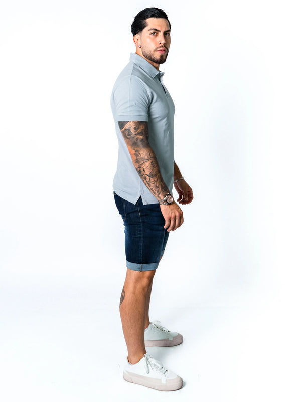 BASIC PIQUE POLO SHIRT | PURE GREY