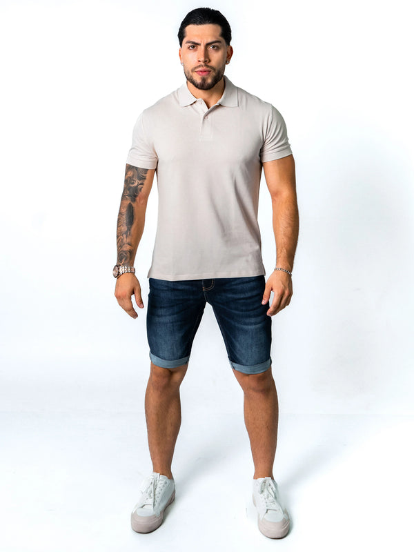 BASIC PIQUE POLO SHIRT | NATURAL