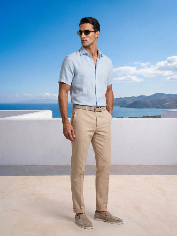 ROMA LINEN TOUCH SHIRT | SKY BLUE