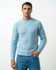 FLUFFY WOOL JUMPER | PASTEL BLUE