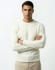 FLUFFY WOOL JUMPER | WHITE