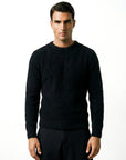 FLUFFY WOOL JUMPER | BLACK