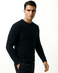 FLUFFY WOOL JUMPER | BLACK