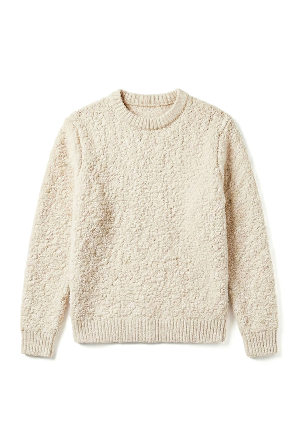 FLUFFY WOOL JUMPER | BEIGE