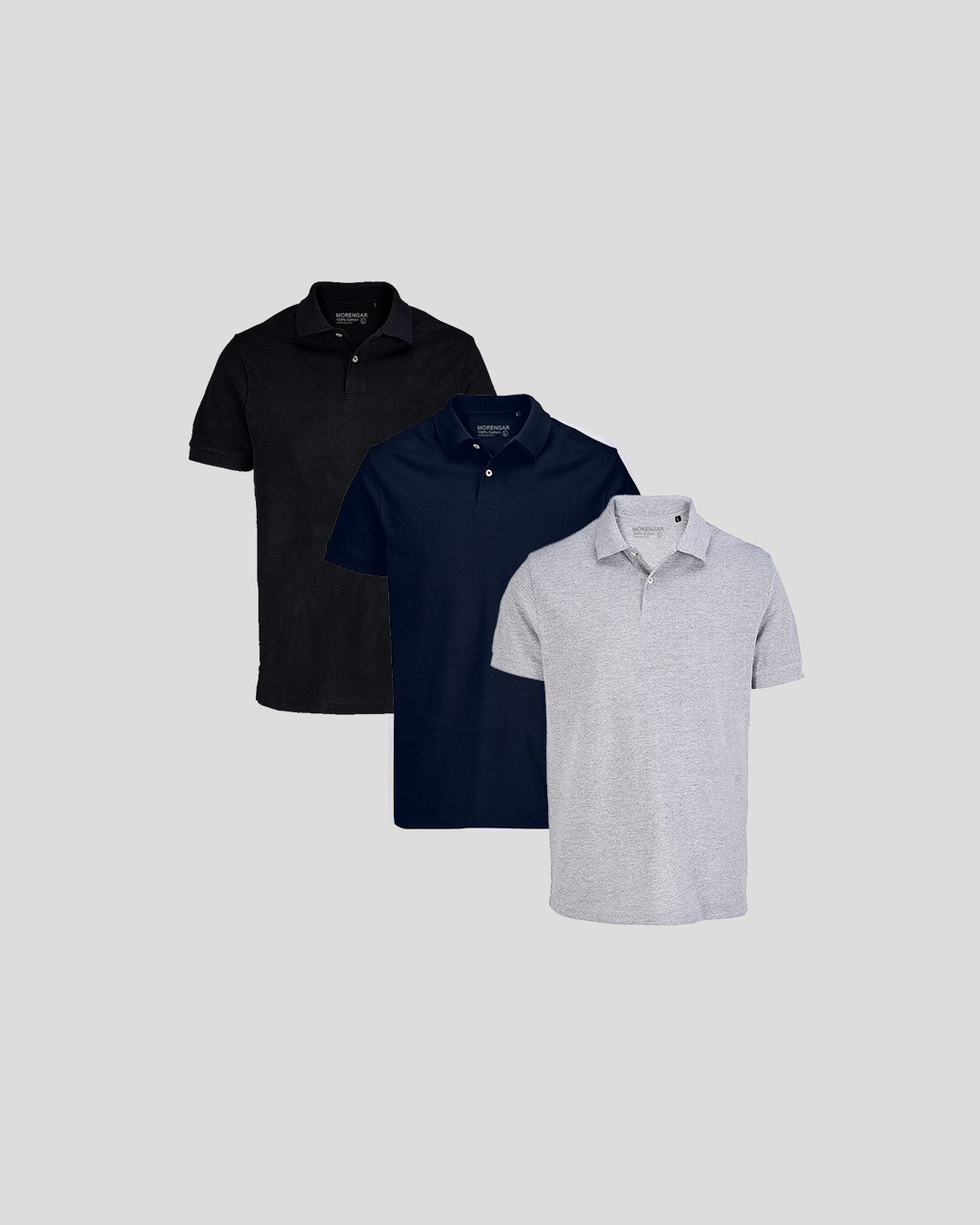 BASIC PIQUE POLO SHIRT 3-BUNDLE