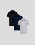 BASIC PIQUE POLO SHIRT 3-BUNDLE