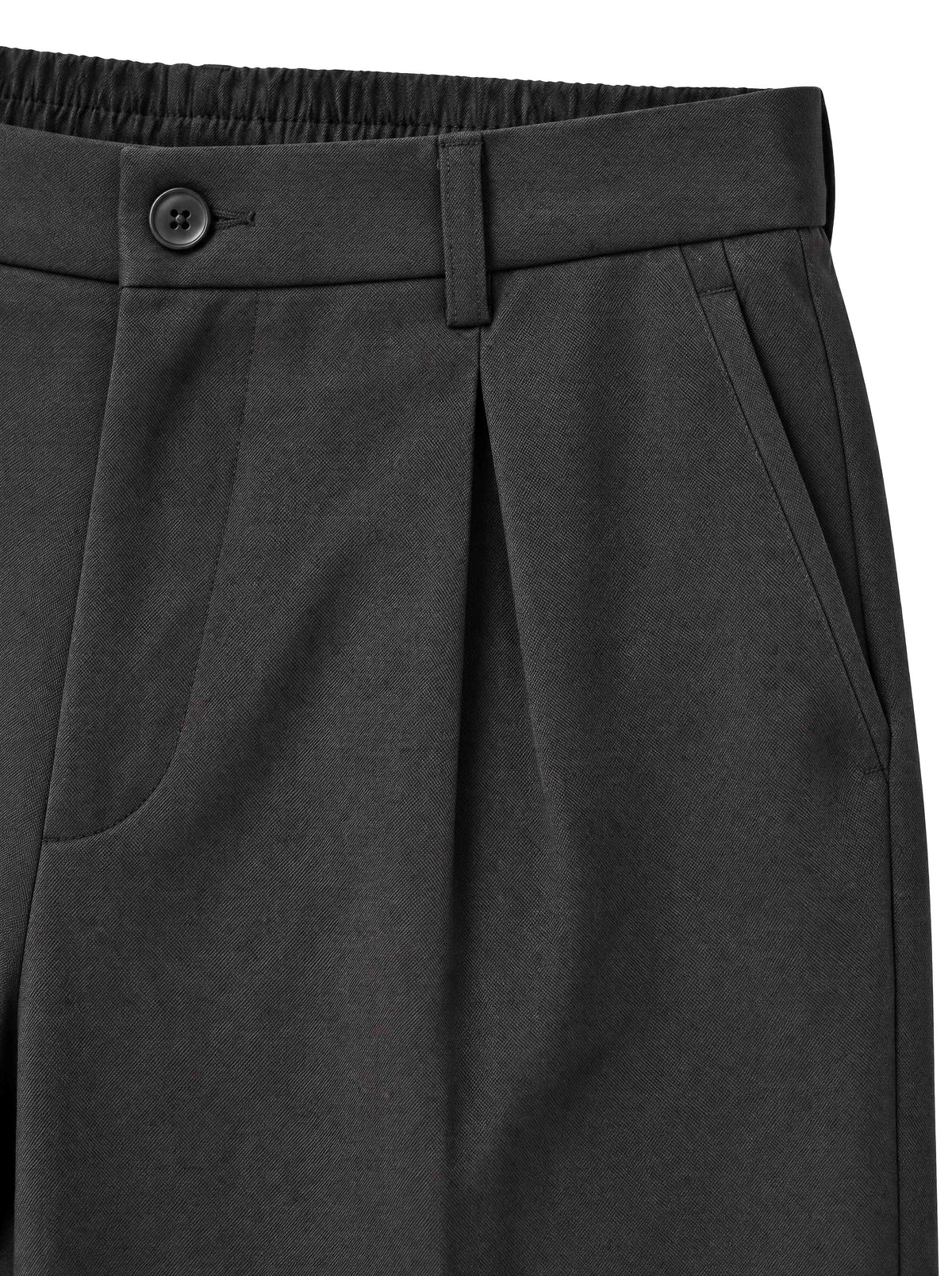 MILANO REVERSE-PLEAT TROUSERS | CHARCOAL BLACK
