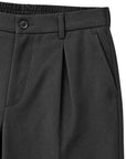MILANO REVERSE-PLEAT TROUSERS | CHARCOAL BLACK