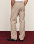 MILANO REVERSE-PLEAT TROUSERS | BEIGE