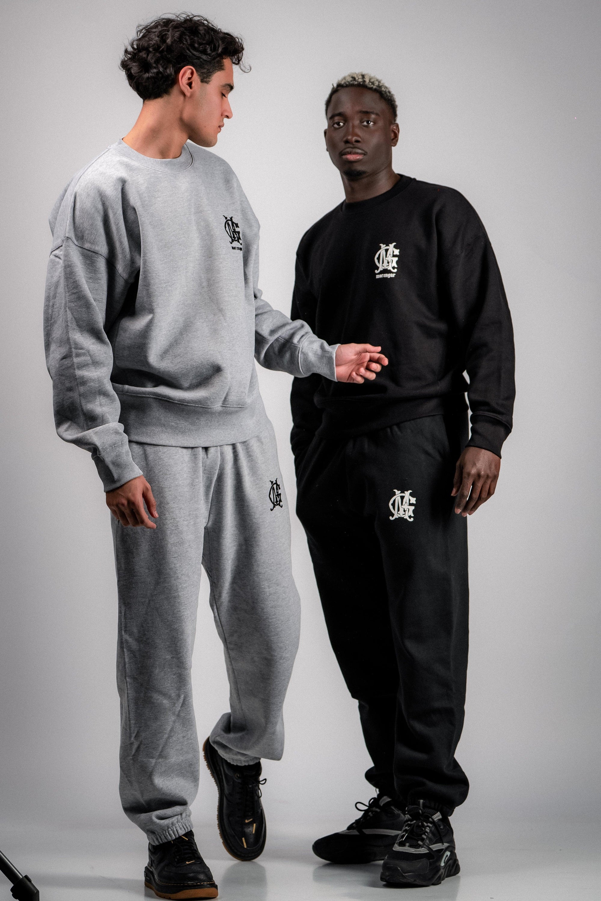 LOGO-EMBOSSED SWEATSHIRT | MIXED GREY 450-GSM