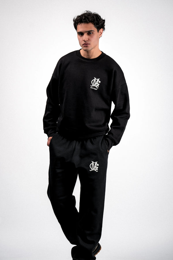 LOGO-EMBOSSED SWEATSHIRT | BLACK 450-GSM