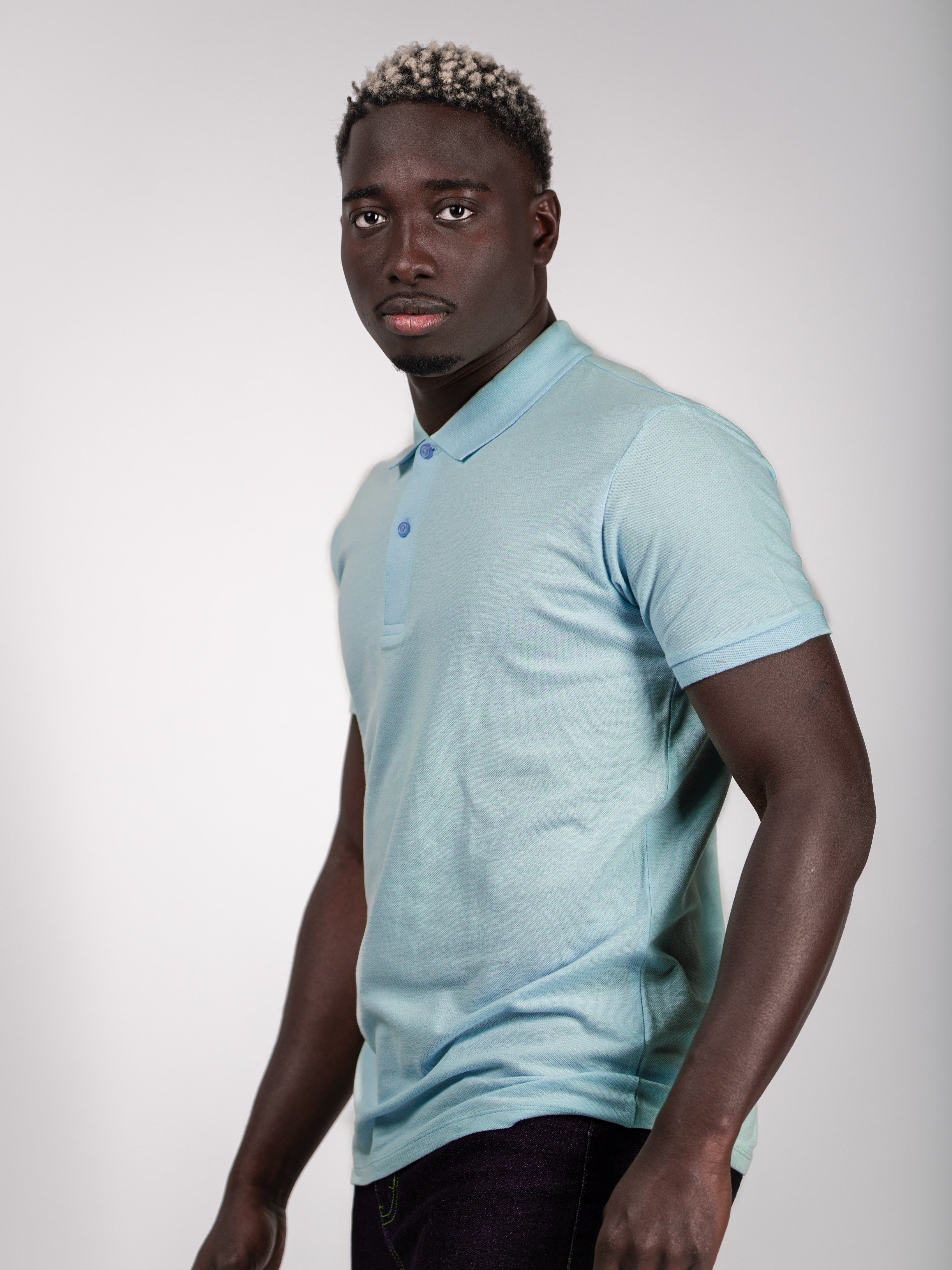 BASIC PIQUE POLO SHIRT | Sky Blue