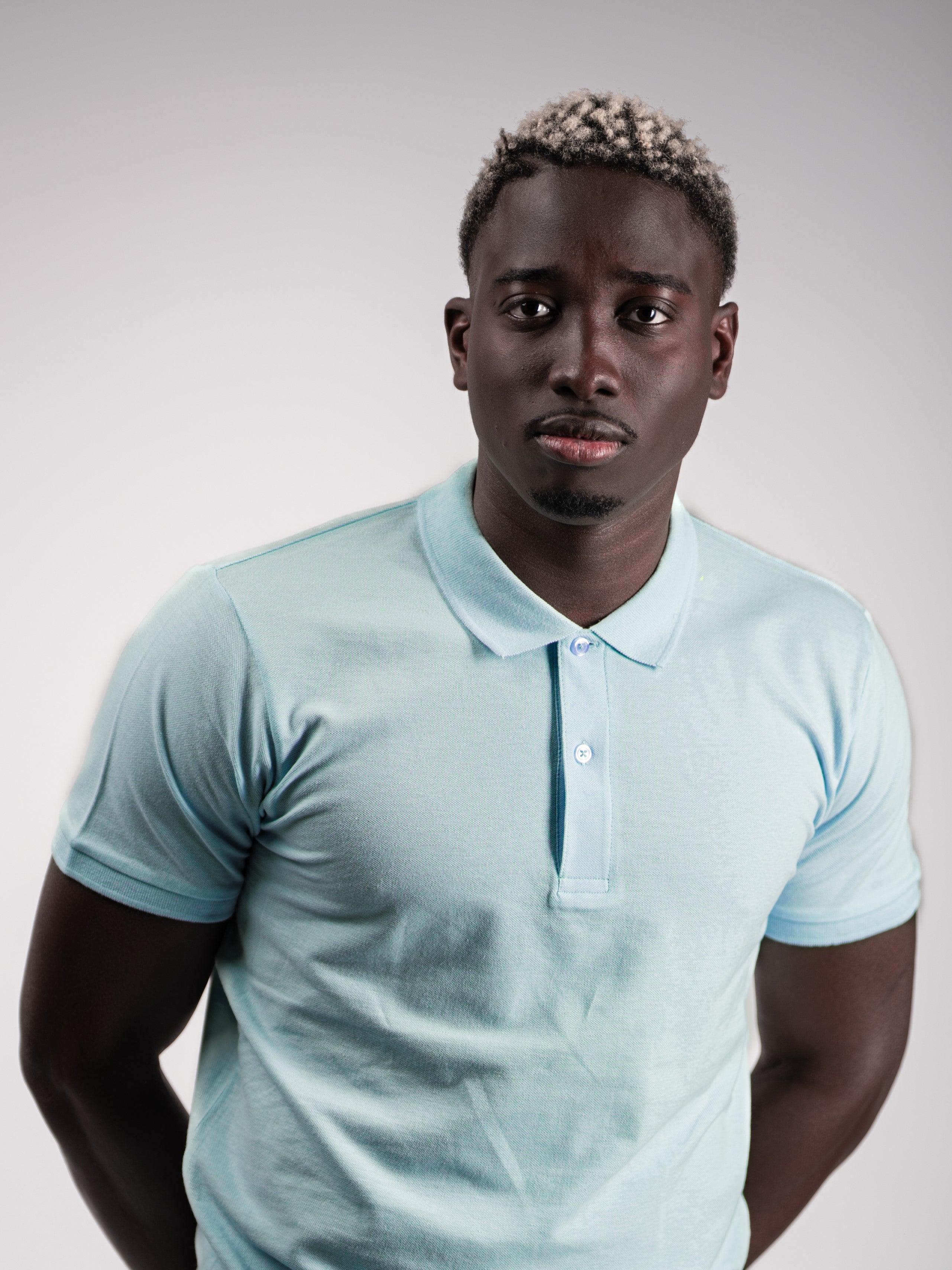 BASIC PIQUE POLO SHIRT | Sky Blue