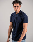 BASIC PIQUE POLO SHIRT | NAVY