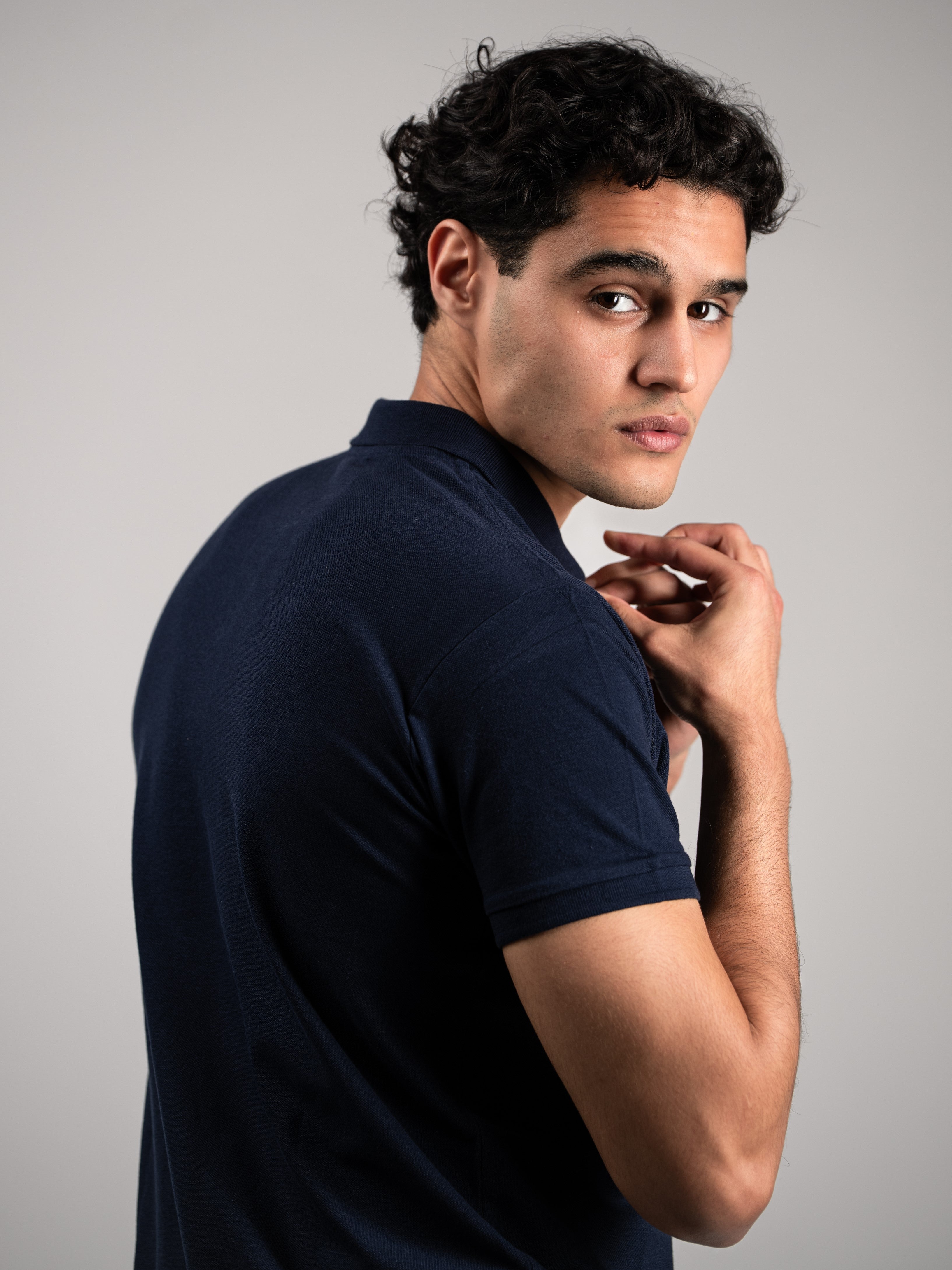 BASIC PIQUE POLO SHIRT | NAVY