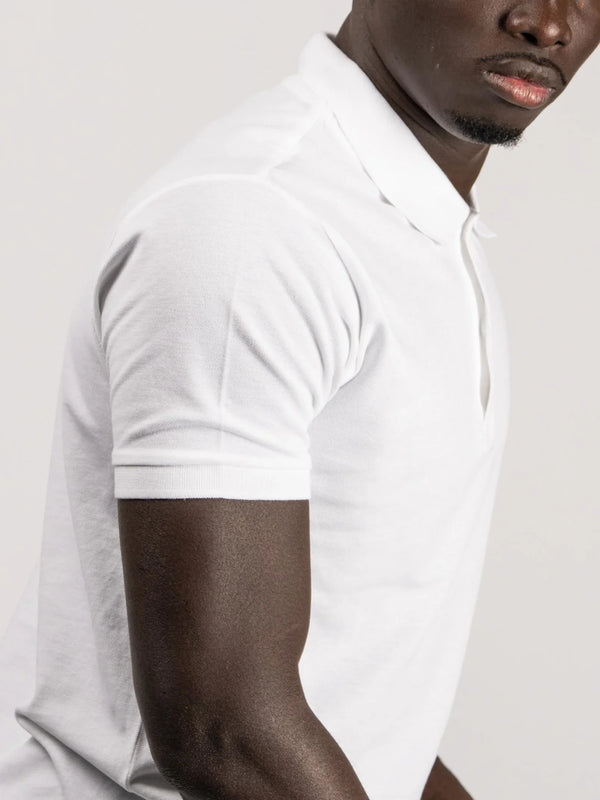 BASIC PIQUE POLO SHIRT | WHITE