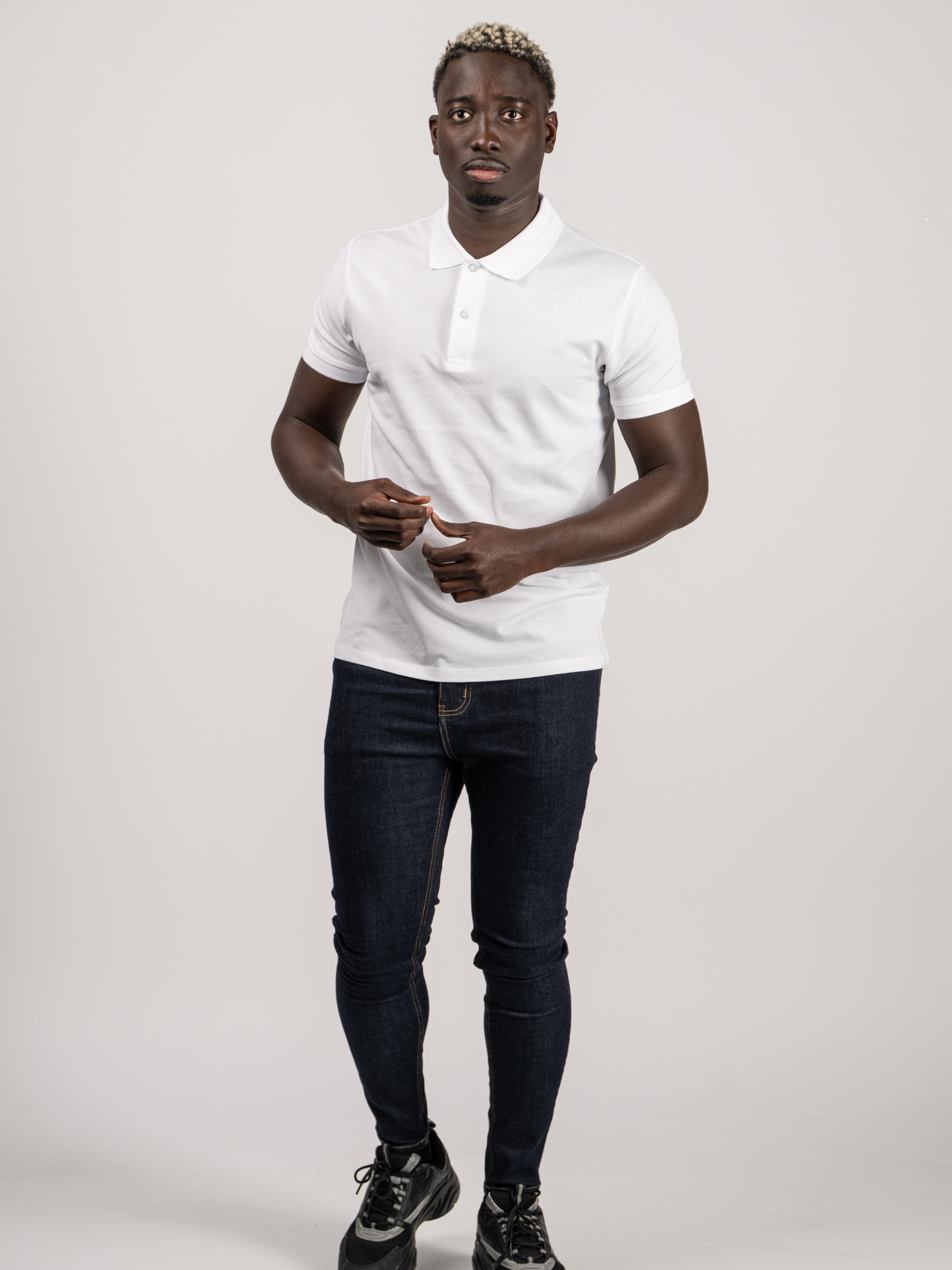 BASIC PIQUE POLO SHIRT | WHITE