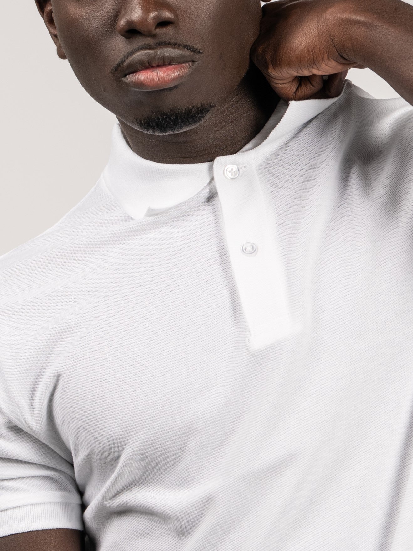 BASIC PIQUE POLO SHIRT | WHITE