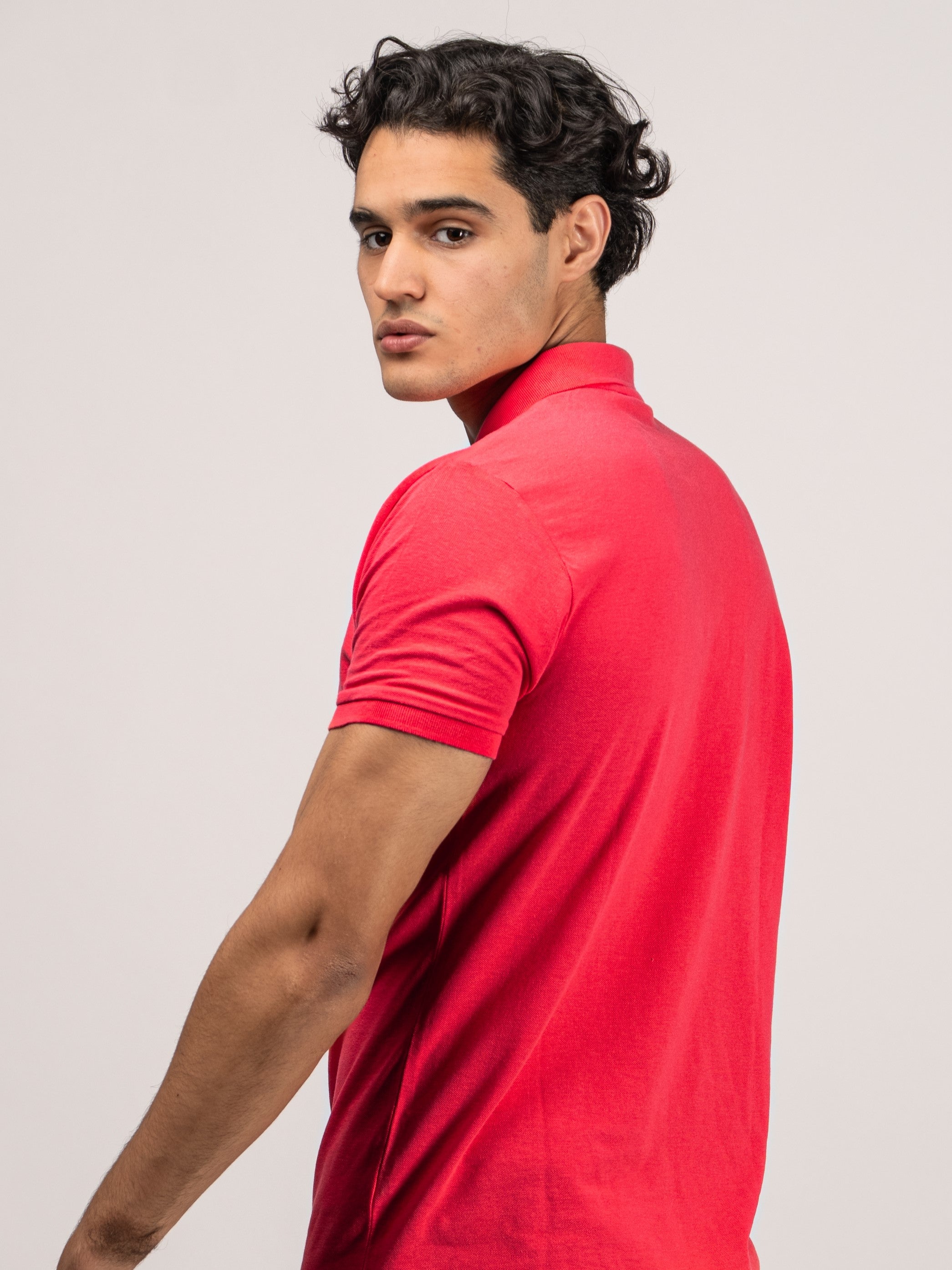 BASIC PIQUE POLO SHIRT | RED