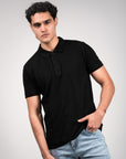 BASIC PIQUE POLO SHIRT | BLACK