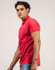 BASIC PIQUE POLO SHIRT | RED