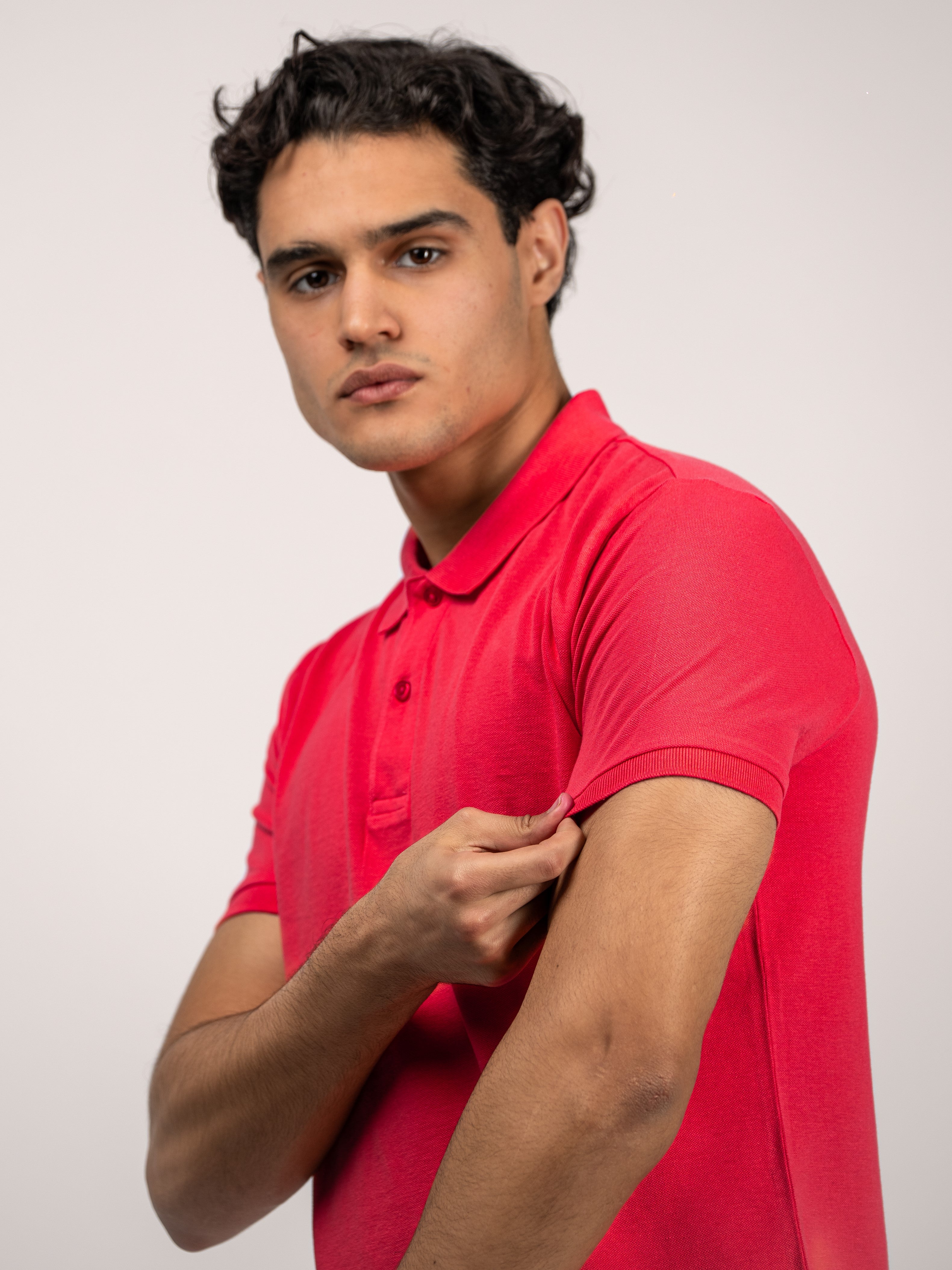 BASIC PIQUE POLO SHIRT | RED