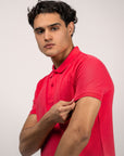 BASIC PIQUE POLO SHIRT | RED