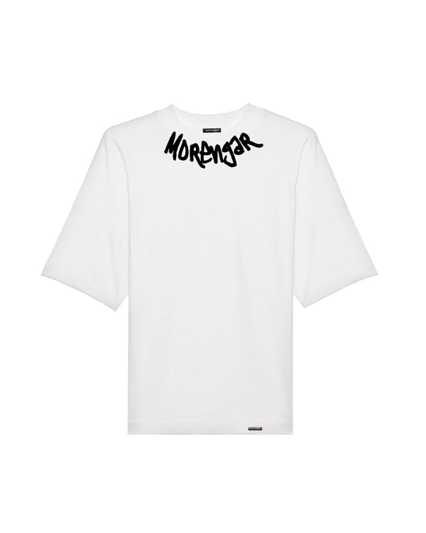 MORENGAR LOGO COLLAR T-SHIRT | WHITE