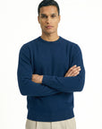 KNITTED ROUND NECK JUMPER | NAVY