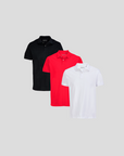 BASIC PIQUE POLO SHIRT 3-BUNDLE