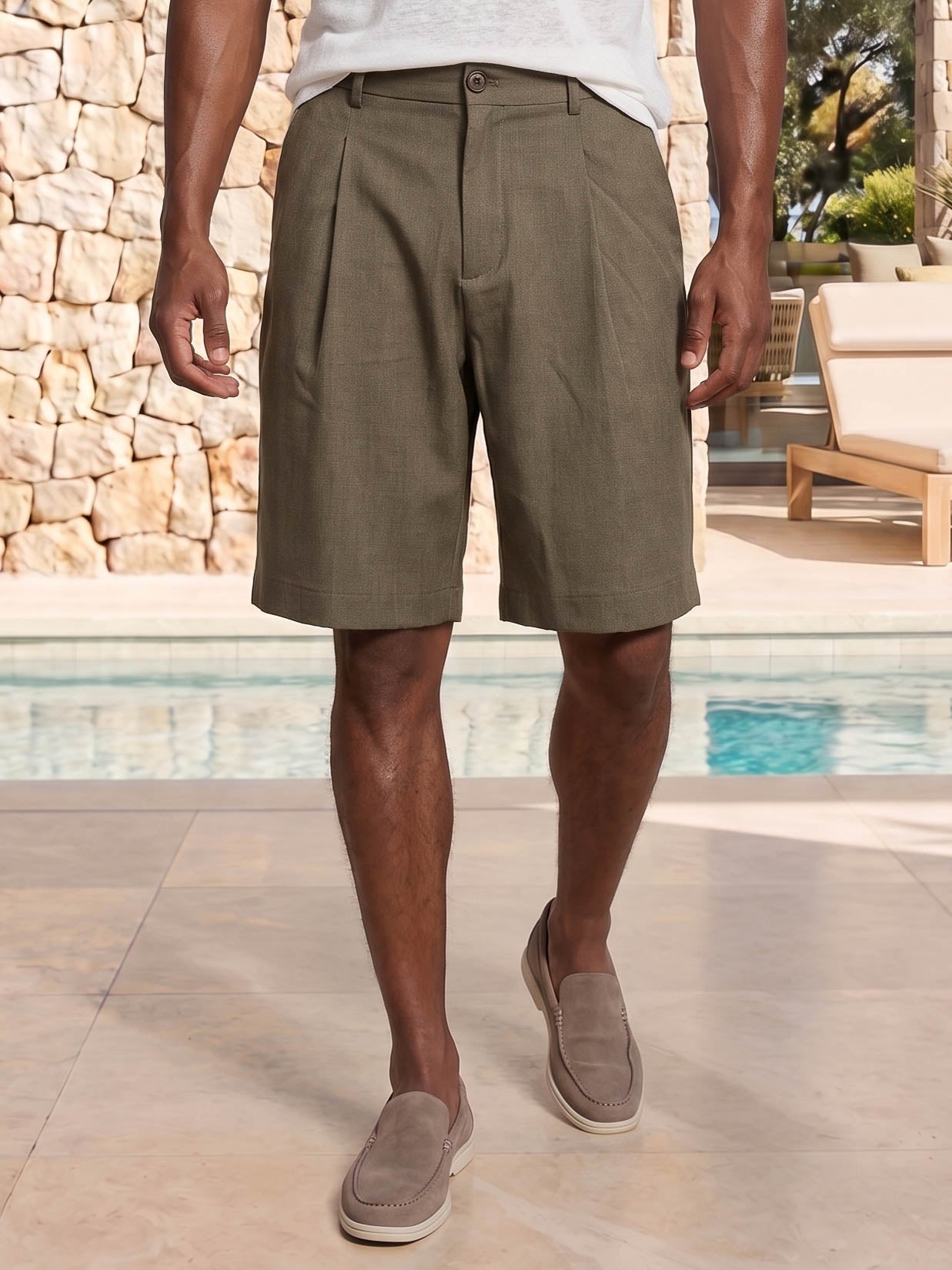 CAPRI SHORTS | TOASTED OLIVE